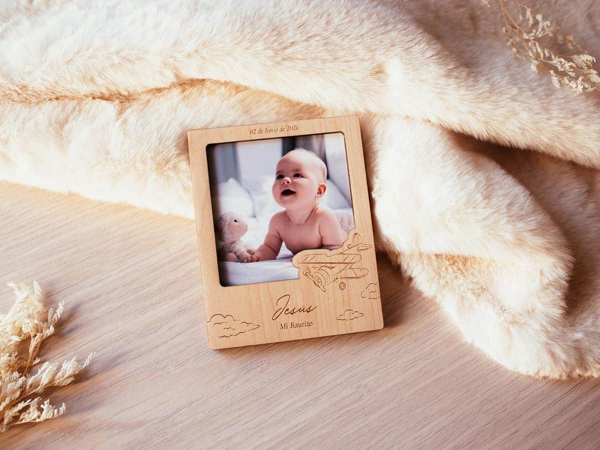 Portafotos bautizo personalizados