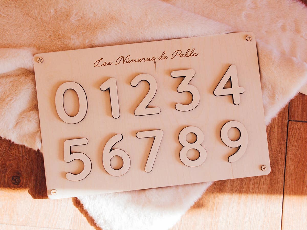 Puzzle Madera Números Montessori 