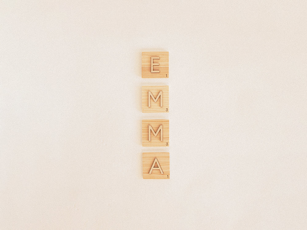 Letras tipo Scrabble de madera